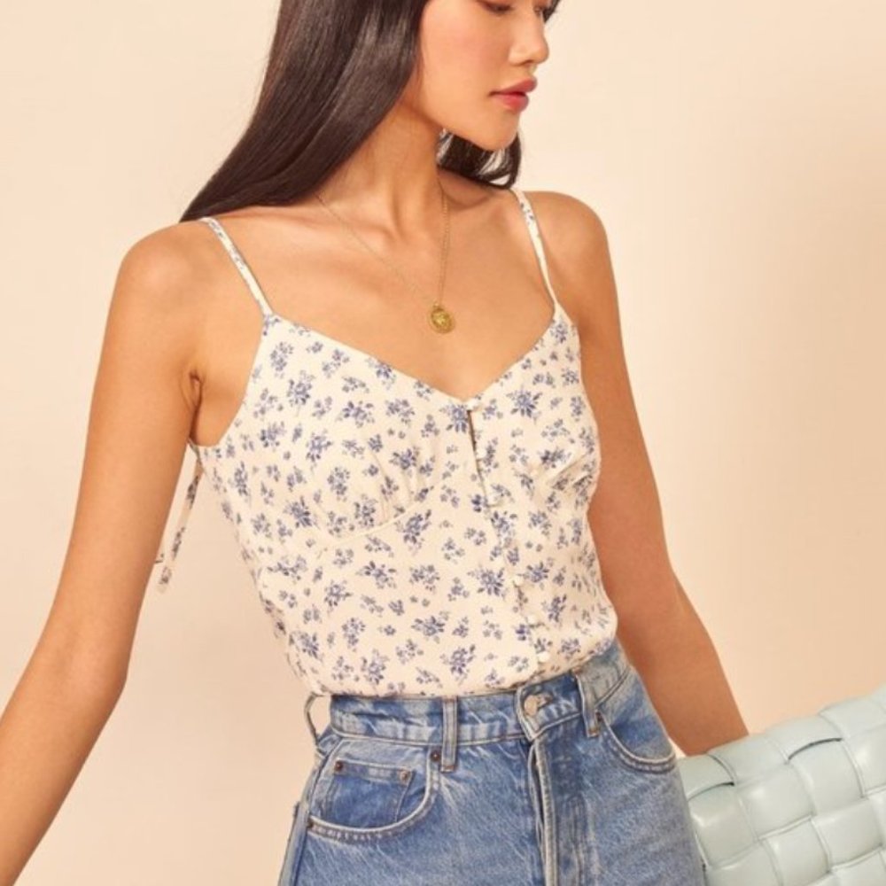 Reformation Rampart Cami Top in Gracie, Size L